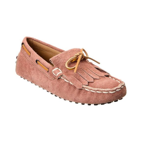 Tod’S Gommino Suede Loafer Pink